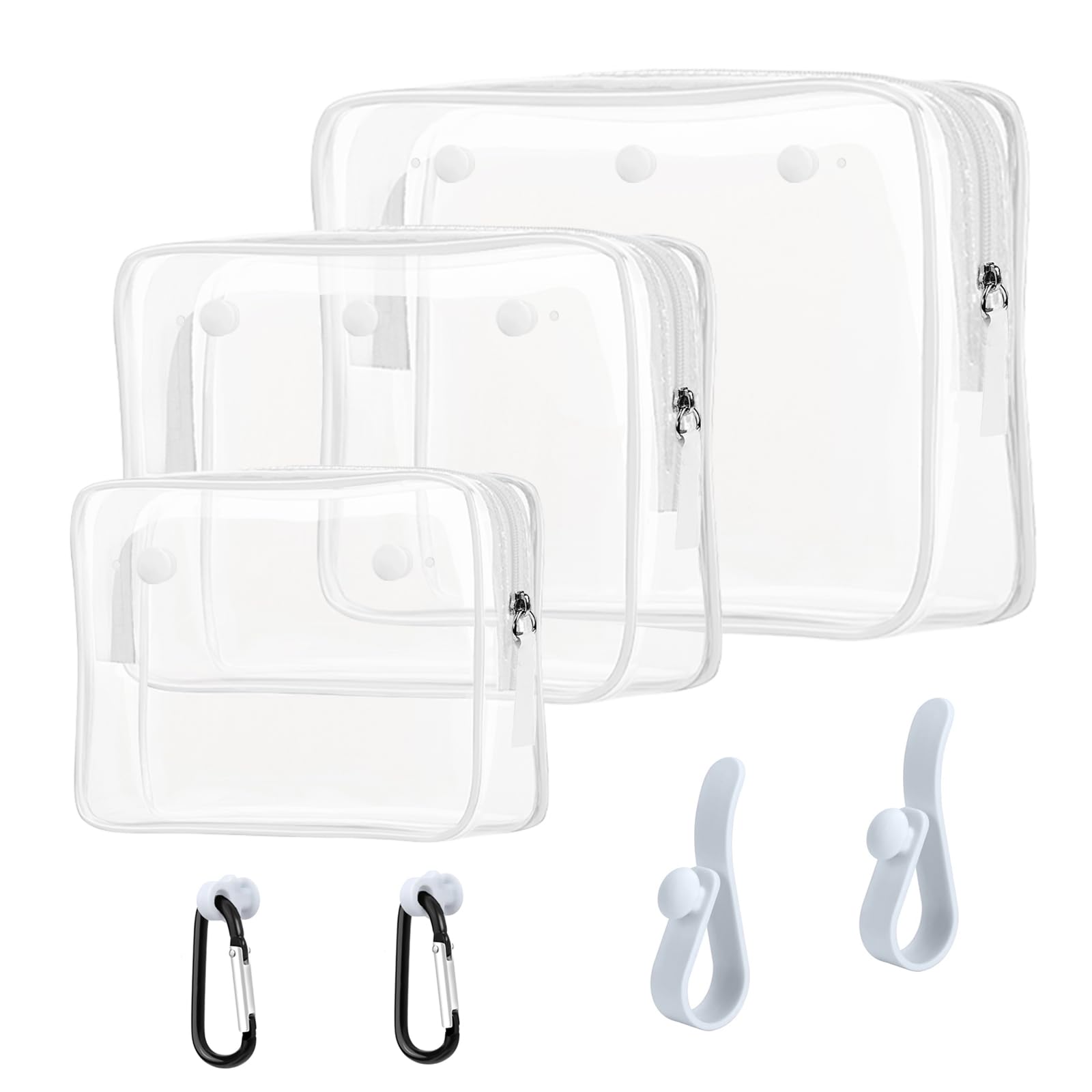 Clear Insert Bag Accessories for Beach Tote - Waterproof Travel Storage Pouch for Cosmetics, Toiletries & Makeup Brushes | Perfect for Beach Trips, Gym Bags & Travel Organizers