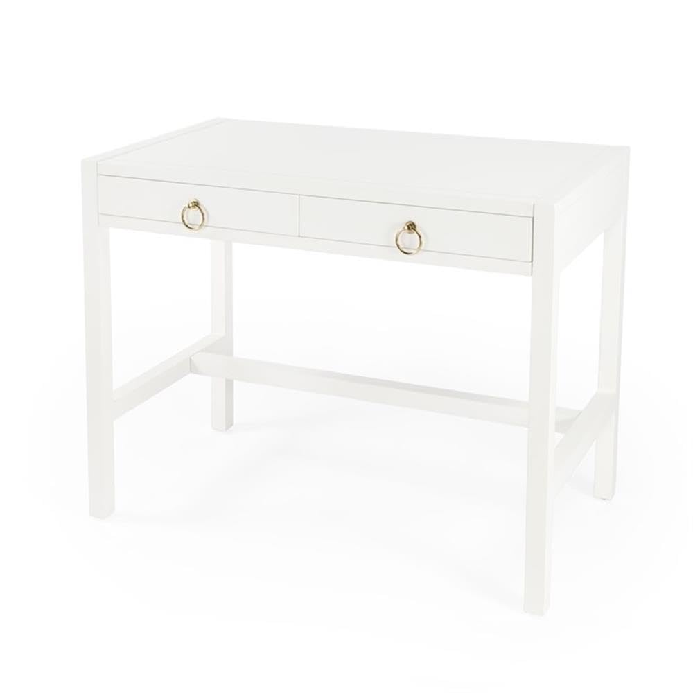 White Beaumont Lane Wood Desk for Home Office & Study