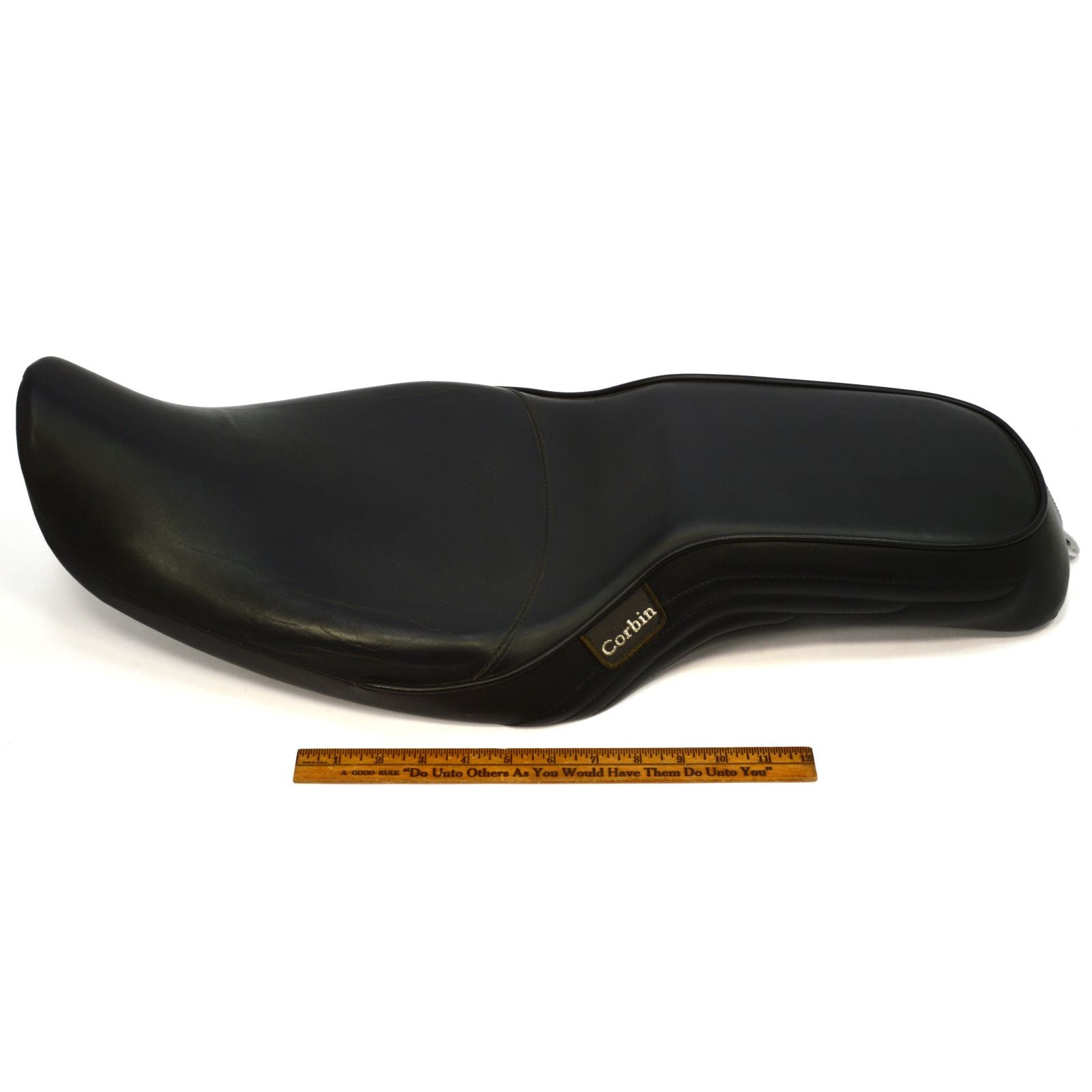 Premium Corbin Motorcycle Seat No. XL 96 6 AM - Black Leather Replacement for Harley Davidson & Cruisers - Comfort Upgrade for Long Rides & Touring