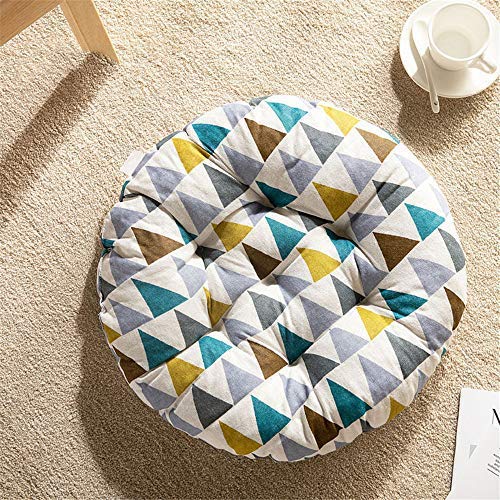 2 Pack Round Quilted Chair Cushions - 40cm Seat Pads for Sofa, Garden, Indoor & Outdoor Use - Comfortable Back & Seat Support for Dining, Patio, Office, and Living Room