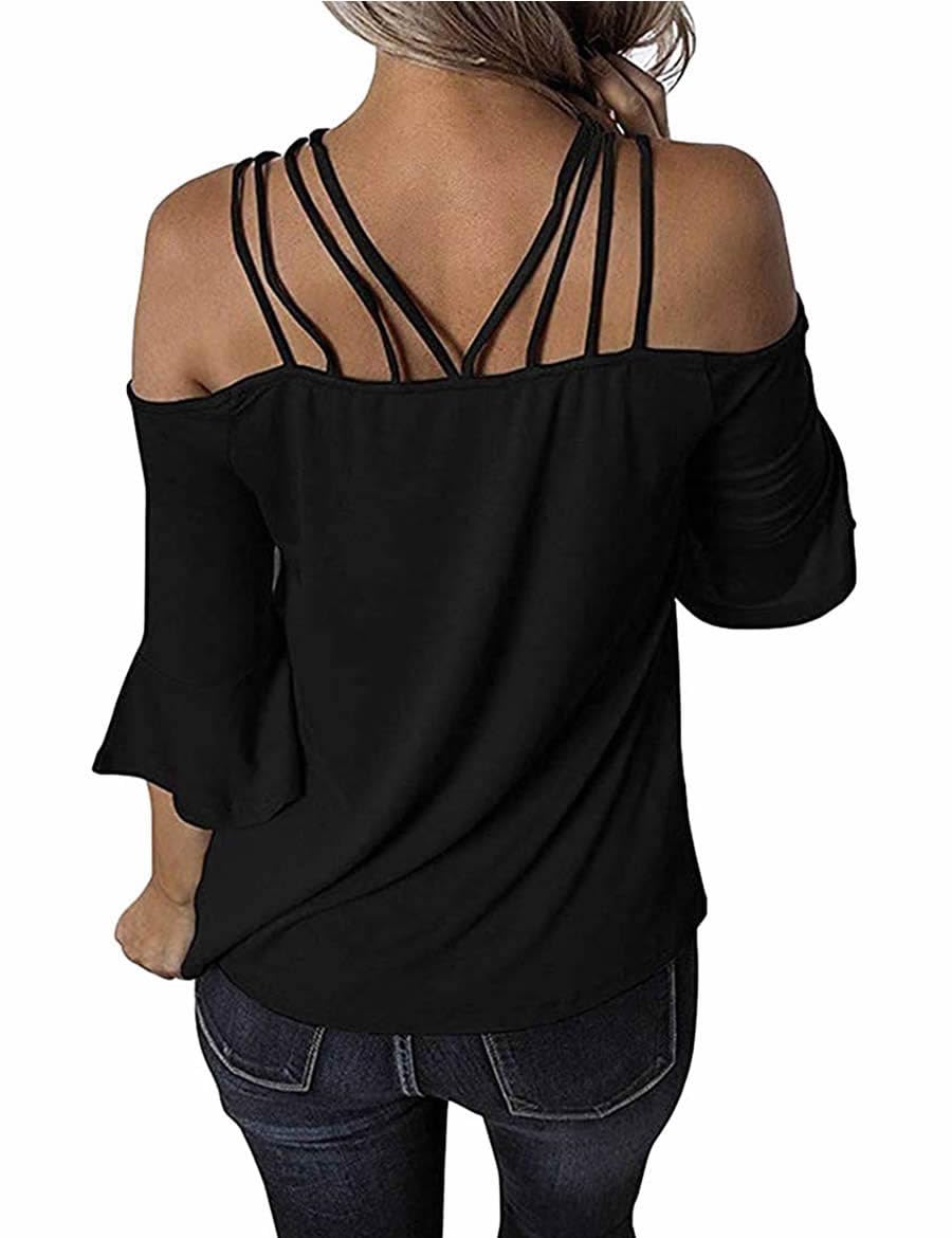 72 Printed 50th Birthday Women's Casual Off-The-Shoulder T-Shirt with Ruffle Sleeves - Perfect for Birthday Parties, Casual Outings & Special Celebrations