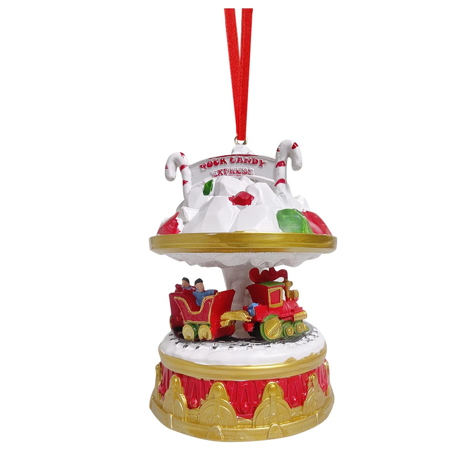 Rotating Christmas Train Hanging Car Decorations - Resin Pendant Ornaments for Christmas Tree, Home & Party Decor | Bulk Pack for Holiday Crafts & DIY Projects | Perfect for Xmas Gifts, Office Decor & Winter Festival Celebrations