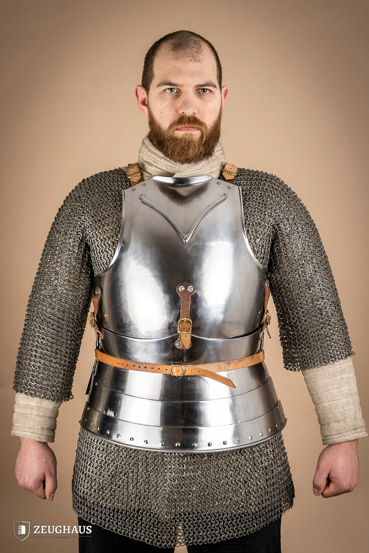 14th Century Italian Cuirass - 1.6mm Polished Steel Medieval Armor for LARP, Cosplay & Historical Reenactment