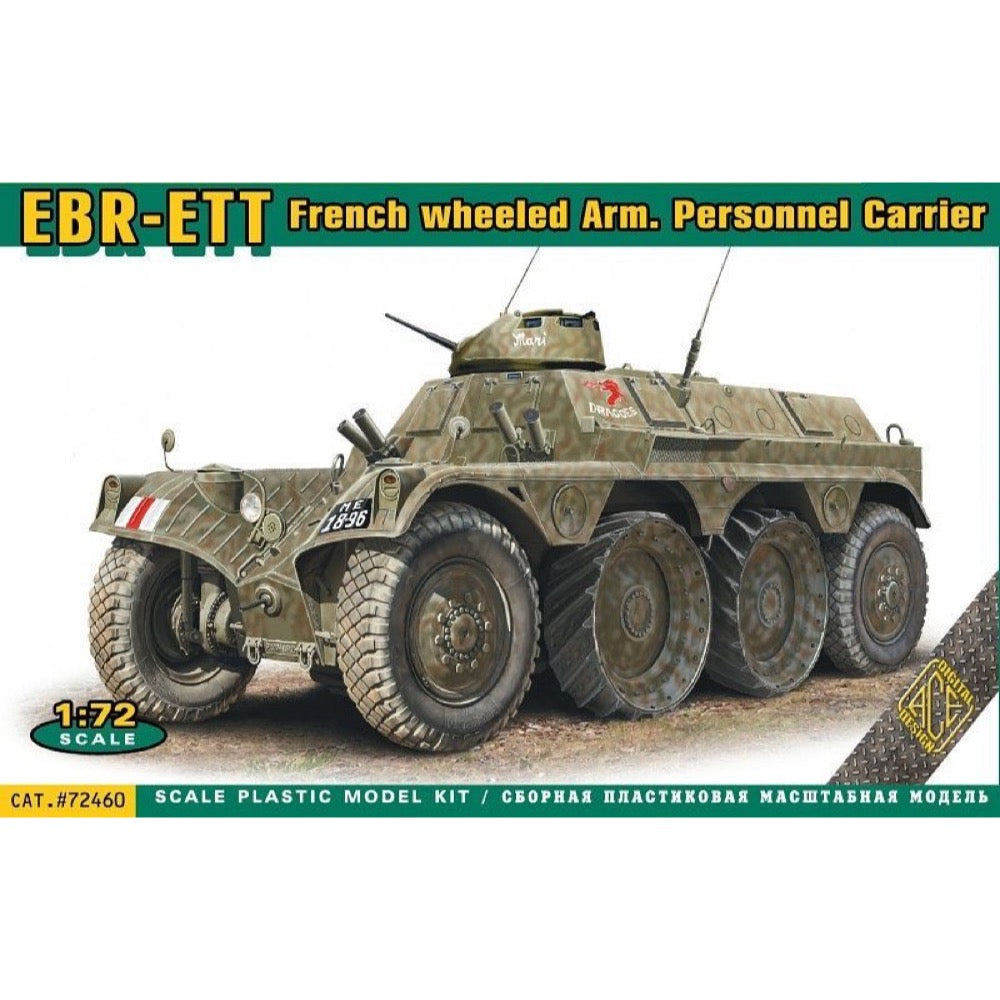 1/72 Scale EBR ETT French Wheeled Army Personnel Carrier Model Kit by Ace Models 72460 - Perfect for Military Collectors, Diorama Builders & WWII Enthusiasts