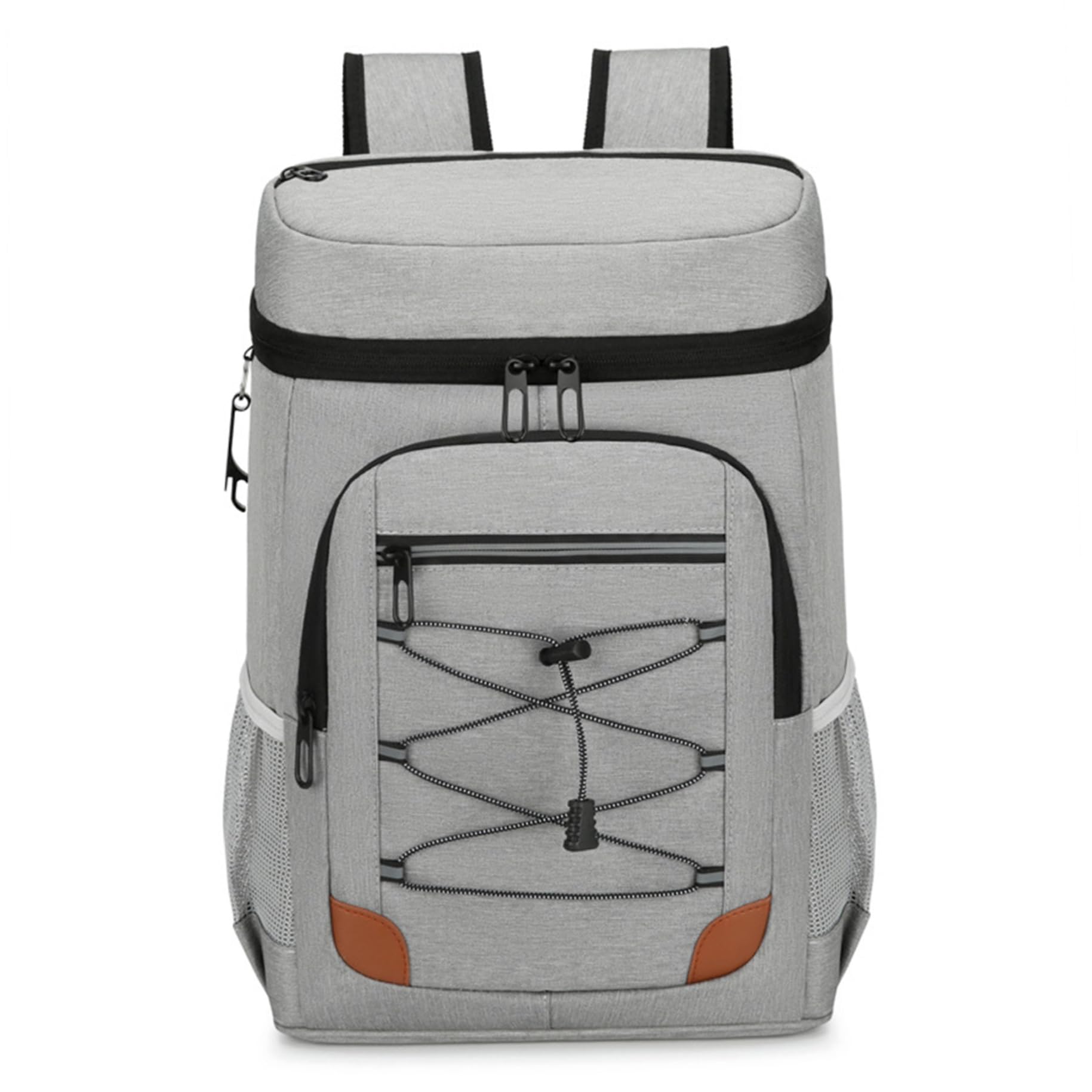 Lightweight Insulated Backpack Cooler for Lunch & Drinks - Multipurpose Cooling Backpack for Picnics, Beach, Camping & Outdoor Activities (Light Gray)
