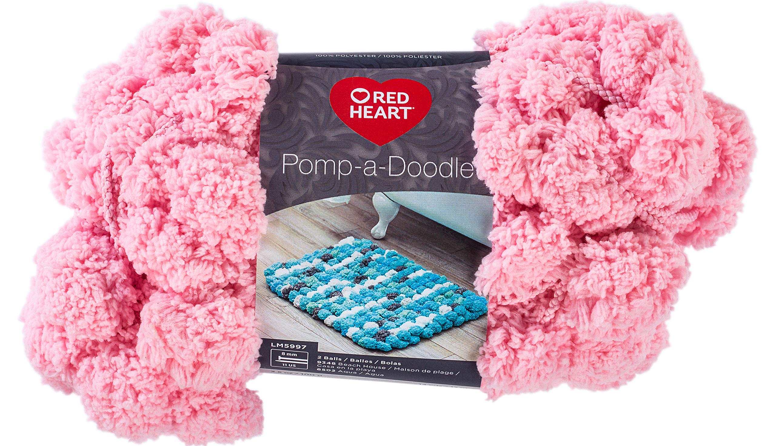 RED HEART E875.0710 Pomp-A-Doodle Yarn Blossom - Soft Multicolor Yarn for Knitting & Crocheting DIY Projects, Baby Blankets, Scarves & Home Decor