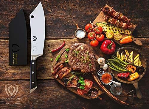 Dalstrong Gladiator Series Crixus 8-Inch Cleaver Hybrid & Chef's Knife - High Carbon German Steel - Professional Kitchen Knife for Meat, Vegetables & Food Prep