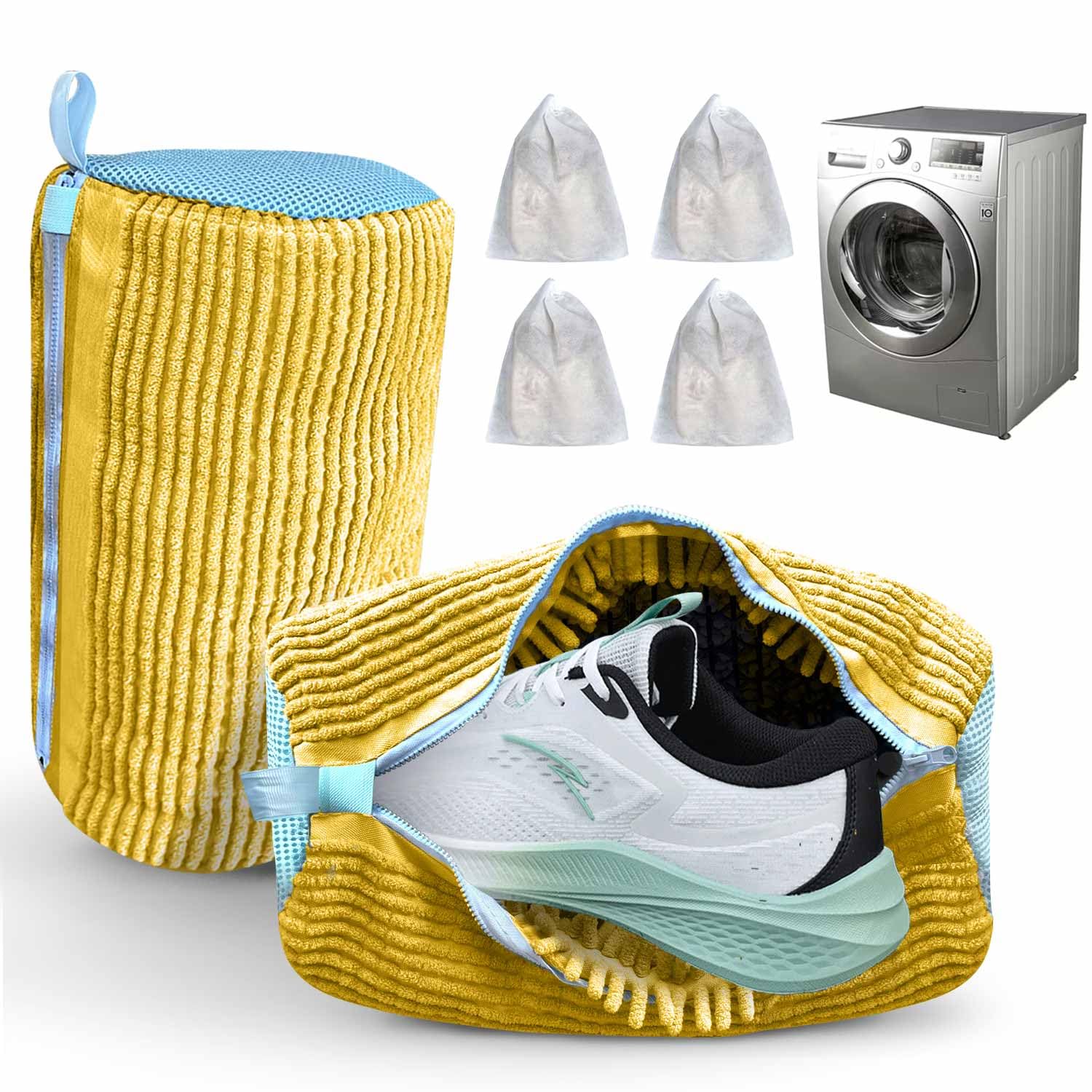 Premium Shoe Washing Bag for Washing Machine - Reusable Laundry Protector for Sneakers, Running Shoes & Sports Footwear | Gentle Cleaning & Drying | Perfect for Gym, Travel & Home Use