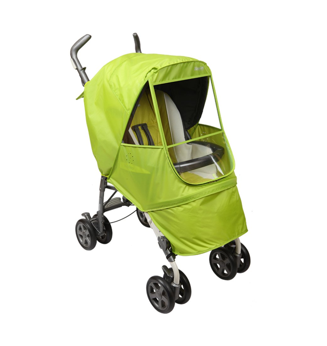 Manito Elegance Alpha Stroller Weather Shield Rain Cover - Green | Waterproof Stroller Protector for Baby Carriage | Perfect for Rainy Days, Snow & Wind Protection