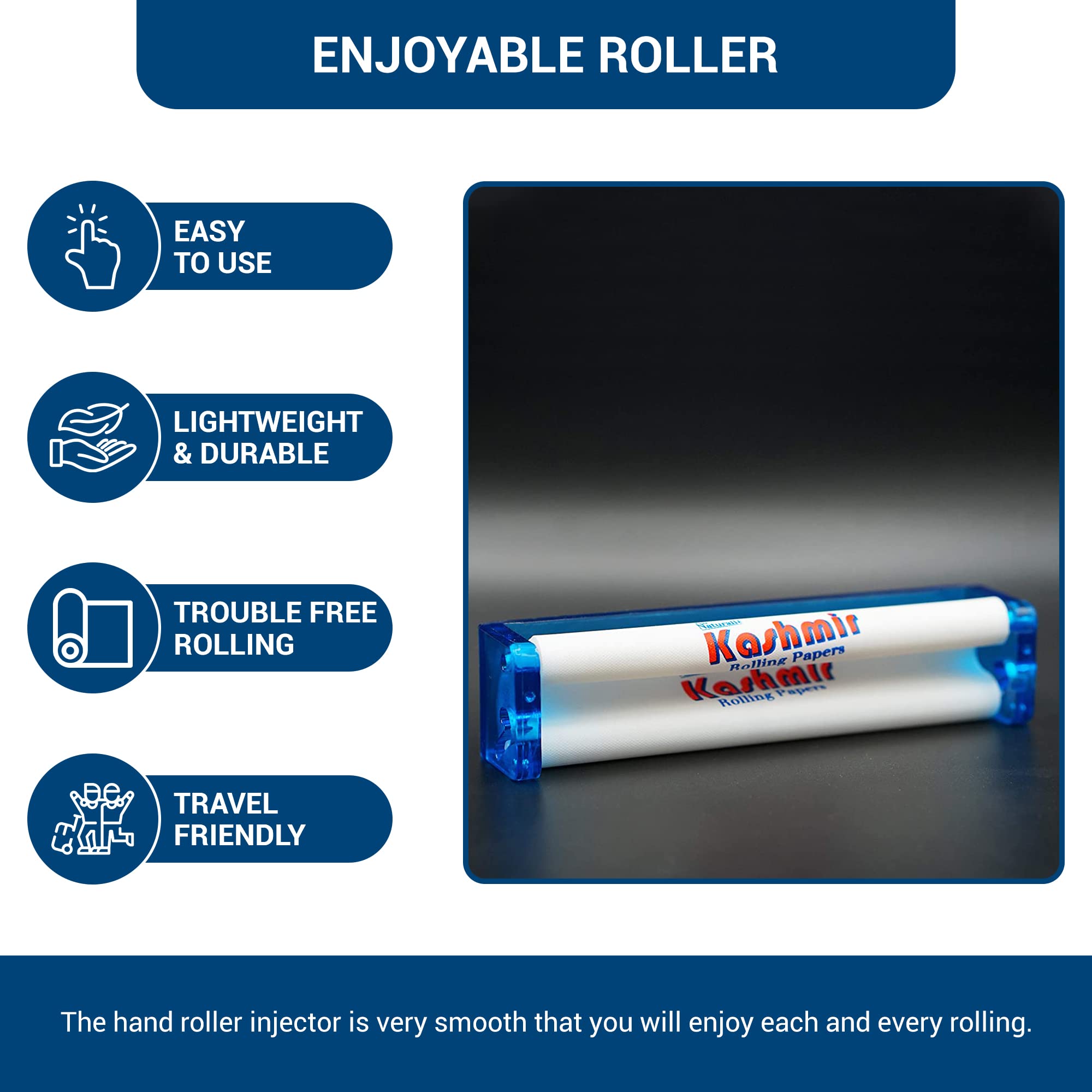 110mm Kashmir Roller Maker Injector Machine - Easy & Quick Rolling, Portable & Conveyable for DIY Crafts, Tattoo Supplies & Beauty Salons