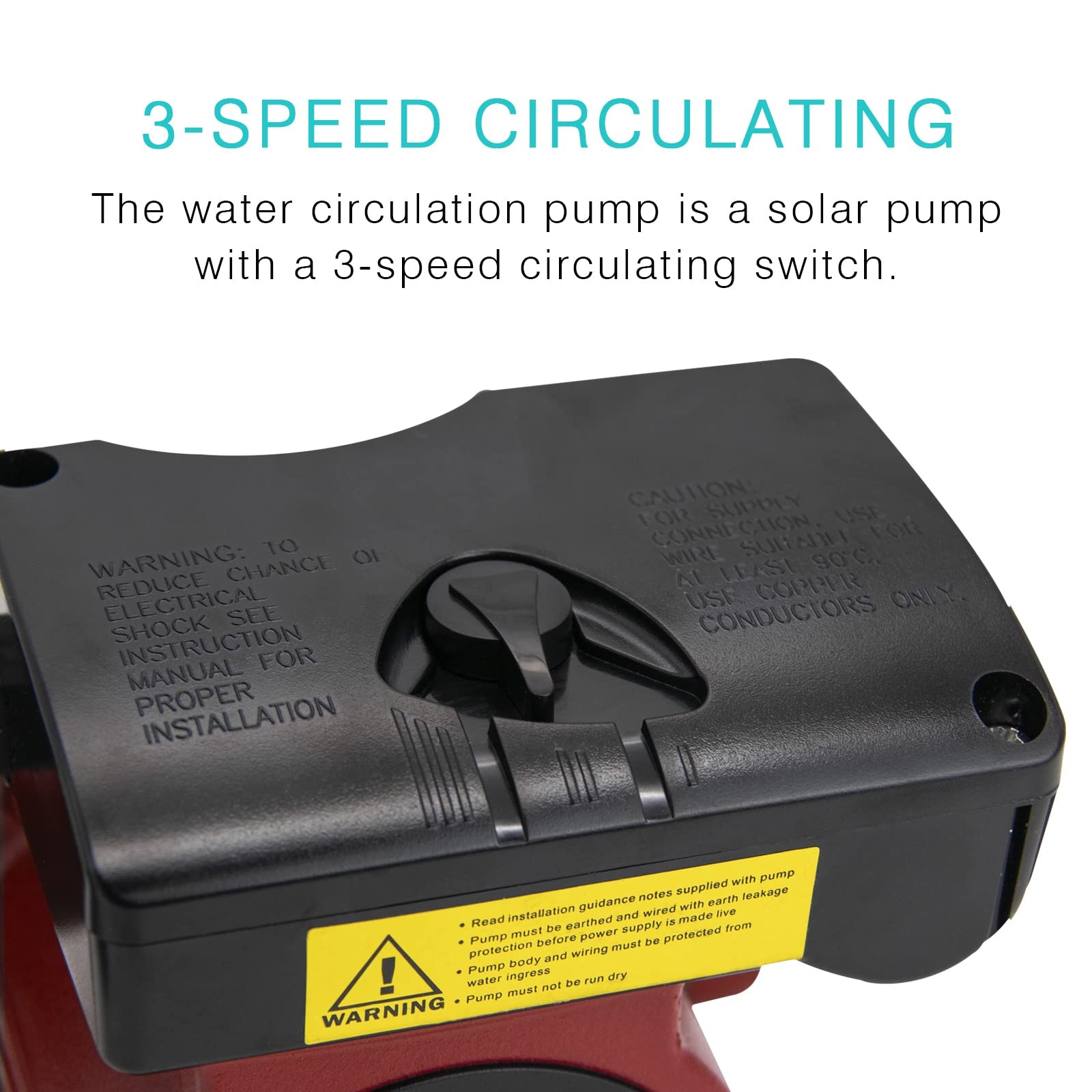 JASSFERRY 1 Inch Hot Water Recirculating Pump - 1/8 HP Cast Iron Flange Circulator for Solar Heaters & Boilers | Energy Efficient Recirculation System for Instant Hot Water in Homes & Commercial Buildings