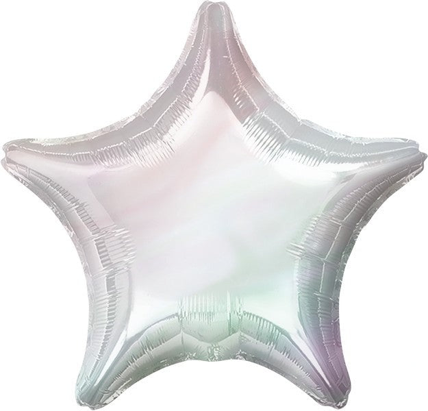 45cm Standard Holographic Star Iridescent Balloons for Party Decorations - Perfect for Birthday Celebrations, Baby Showers, and Wedding Receptions