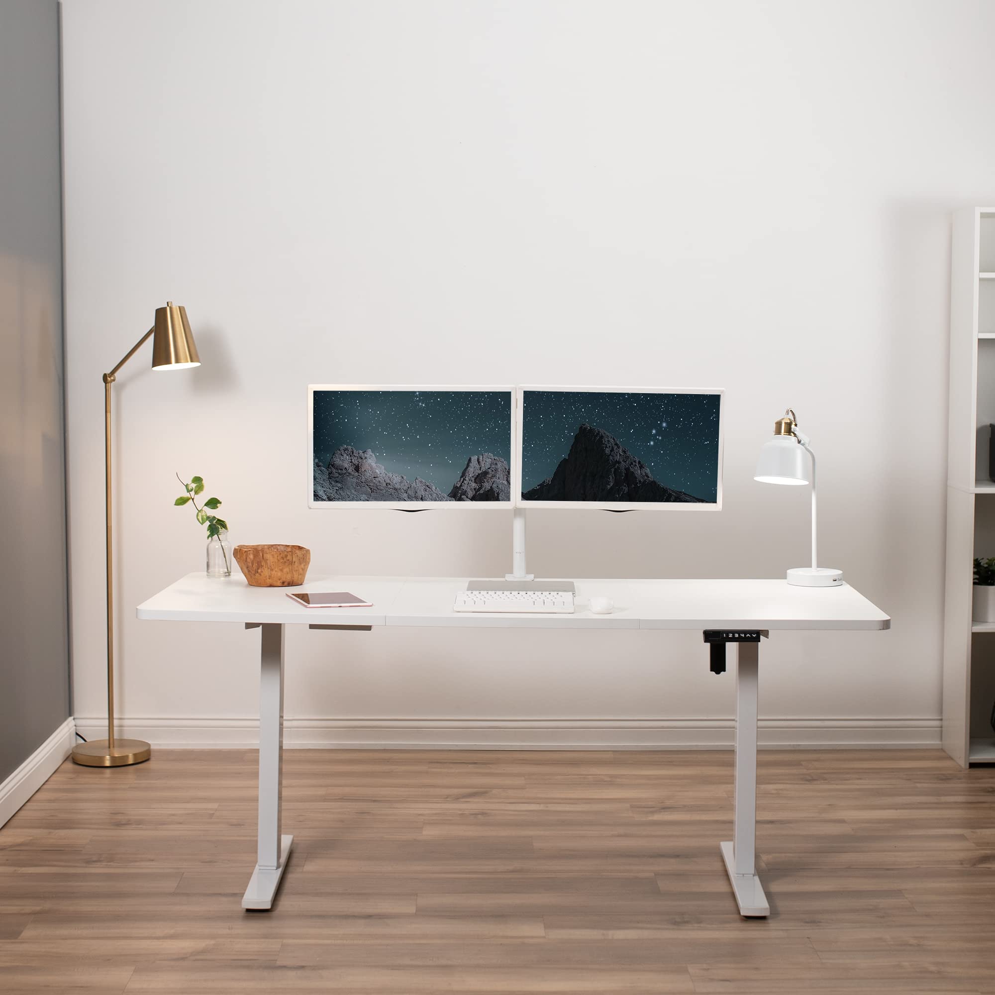 VIVO Universal 71 x 30 Inch White Table Top for Adjustable Height Desk Frames - Fits Standard & Sit to Stand Home and Office Desks, Perfect for Workspaces, Gaming Setups & Study Areas