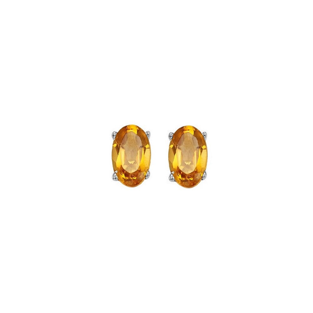 14K White Gold Citrine Earrings (1 CTW) – Elegant Dangle Earrings for Women, Perfect for Parties, Weddings & Everyday Wear