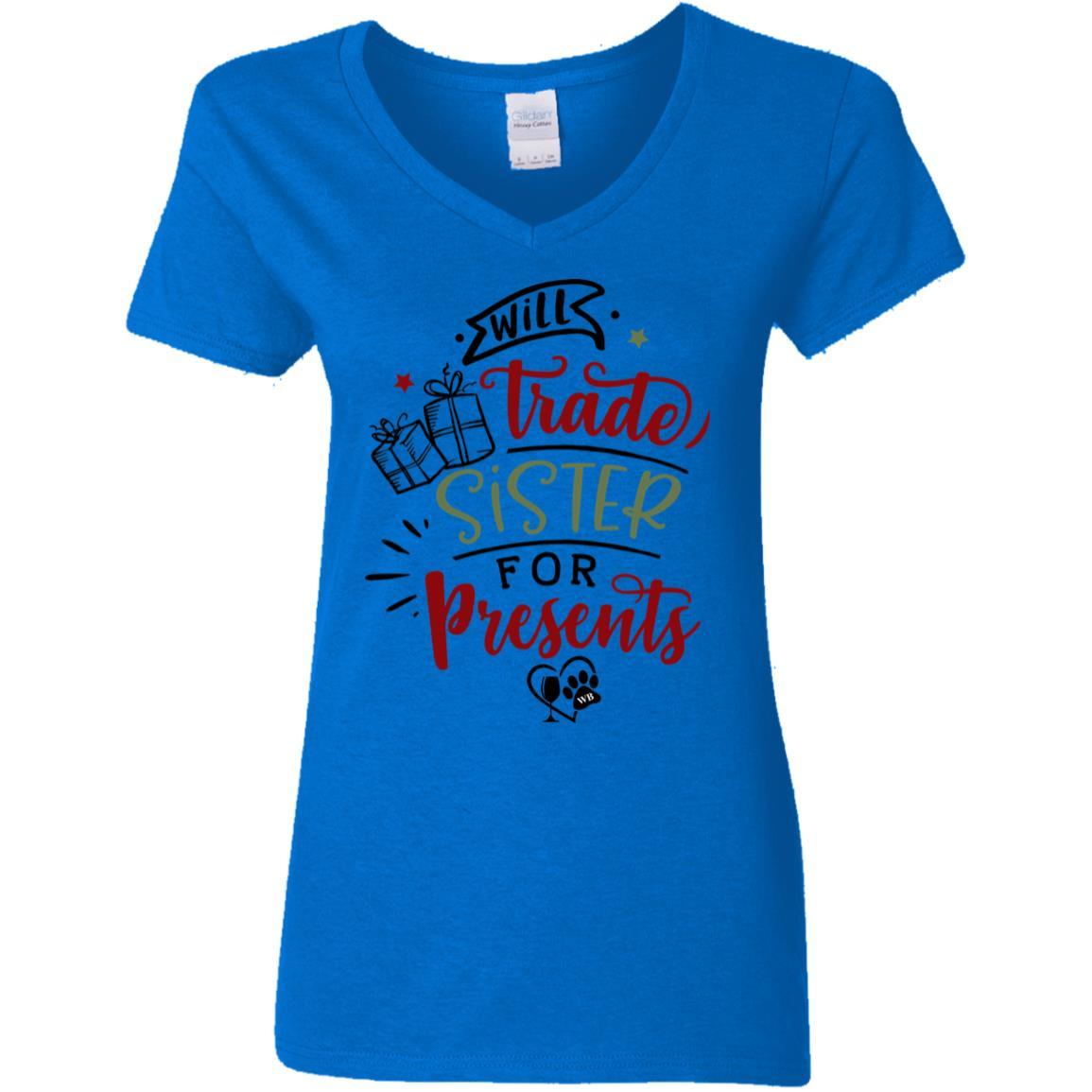 WineyBitches.Co Women's 5.3 oz V-Neck T-Shirt - Soft Cotton Casual Tee for Everyday Wear, Girls Night Out & Wine Tasting Events