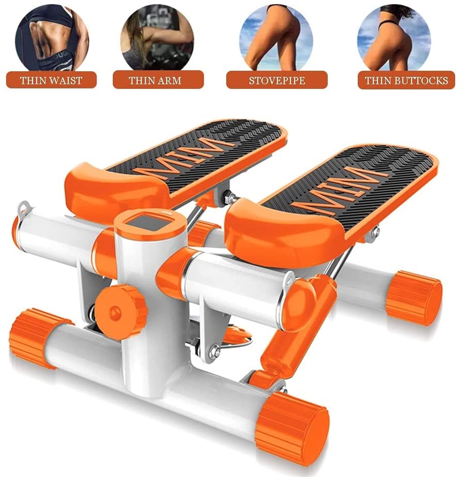 Mini Stepper Machine with LCD Display & Resistance Bands - Adjustable Up-Down Stepper for Home Workouts, Cardio Training & Full-Body Exercise - Ideal for Beginners & Advanced Users - Compact Home Gym Equipment (Blue) - Perfect for Small Spaces, Office Workouts & Postpartum Recovery