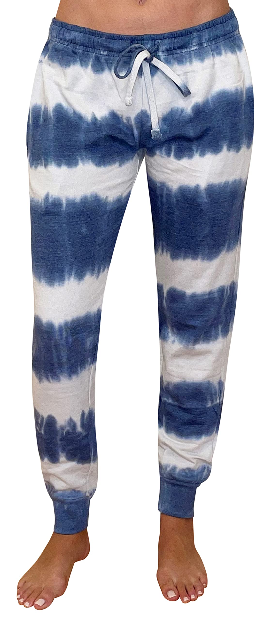 Just Love Loop Terry Tie Dye Jogger Pants for Women - Soft Comfortable Lounge Pants, Casual Yoga Sweatpants for Running, Travel & Home Wear