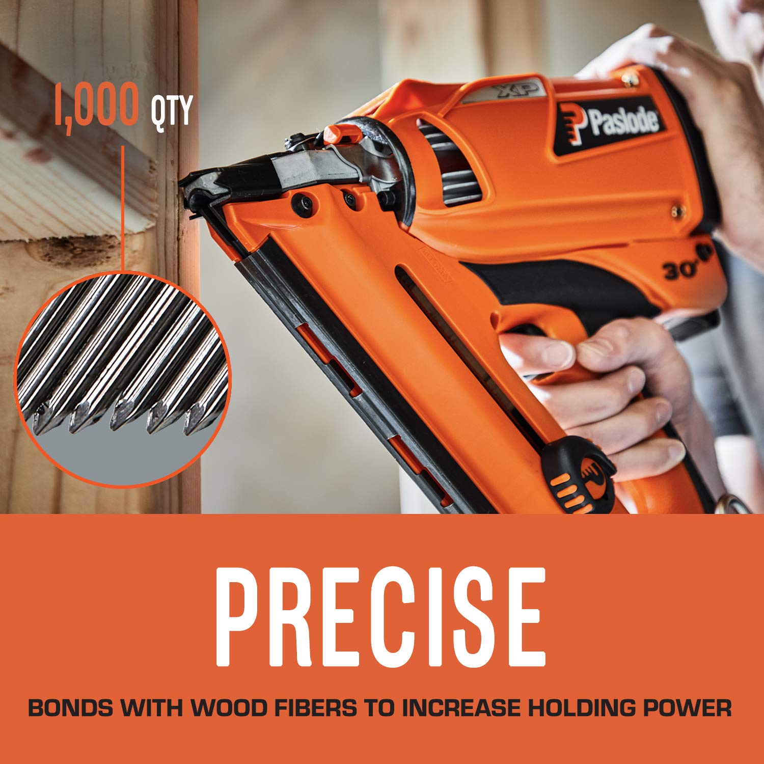 Paslode 3 1/4 Inch x .131 Gauge Smooth Brite Framing Nails with Fuel Cell - 1000 Nails & 1 Fuel Pack (650535) - Perfect for Wood Framing, Roofing, and Construction Projects