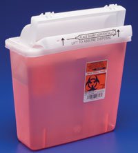 KND SharpStar 5-Qt Sharps Container - Safe Medical Waste Disposal for Needles, Syringes & Lancets - Ideal for Home, Clinic & Hospital Use