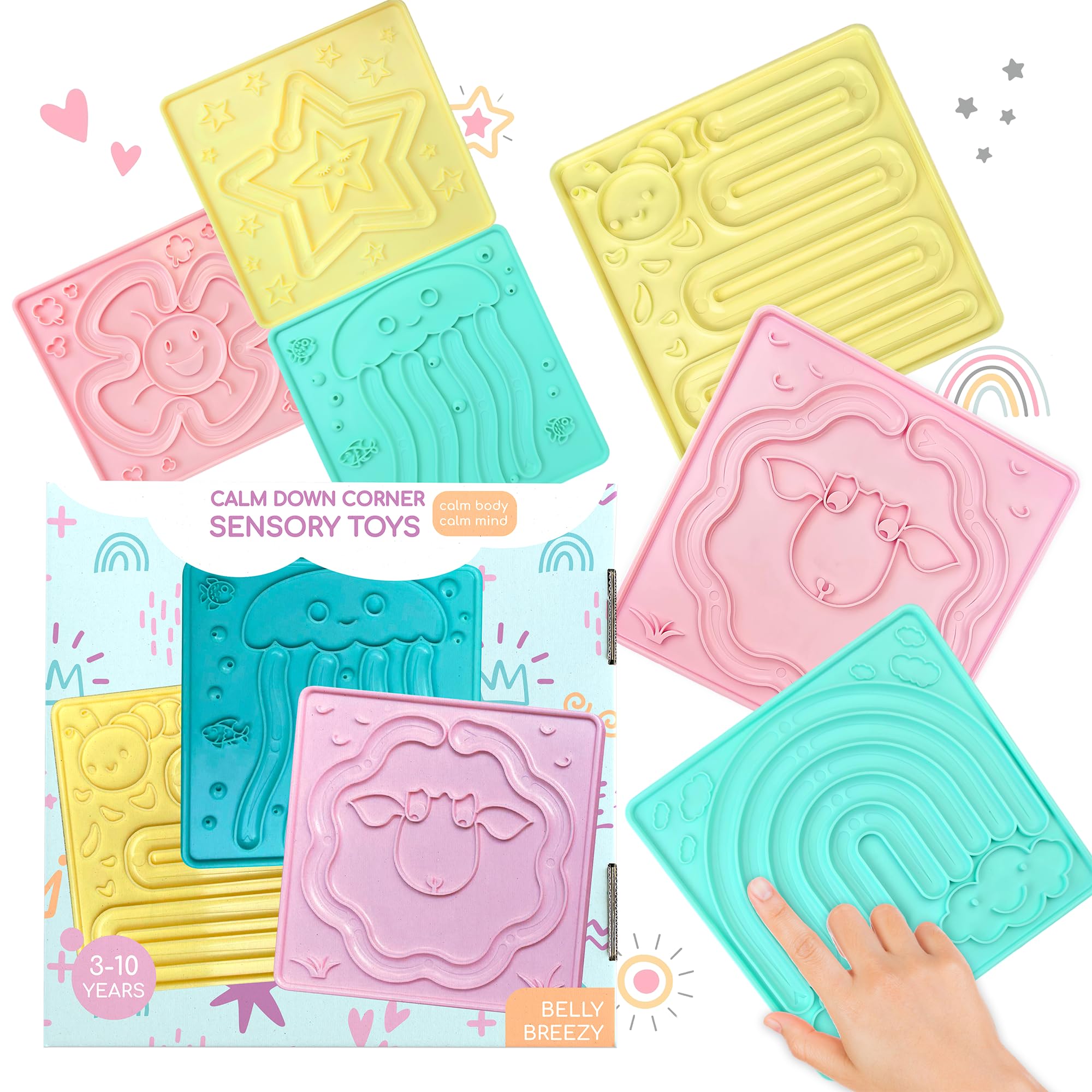 Skywin Breathing Maze Set - Sensory Toys for Kids to Learn Breathing Patterns, Anxiety Relief & Play Therapy - Perfect for Calm Down Corners, Classrooms & Home Use