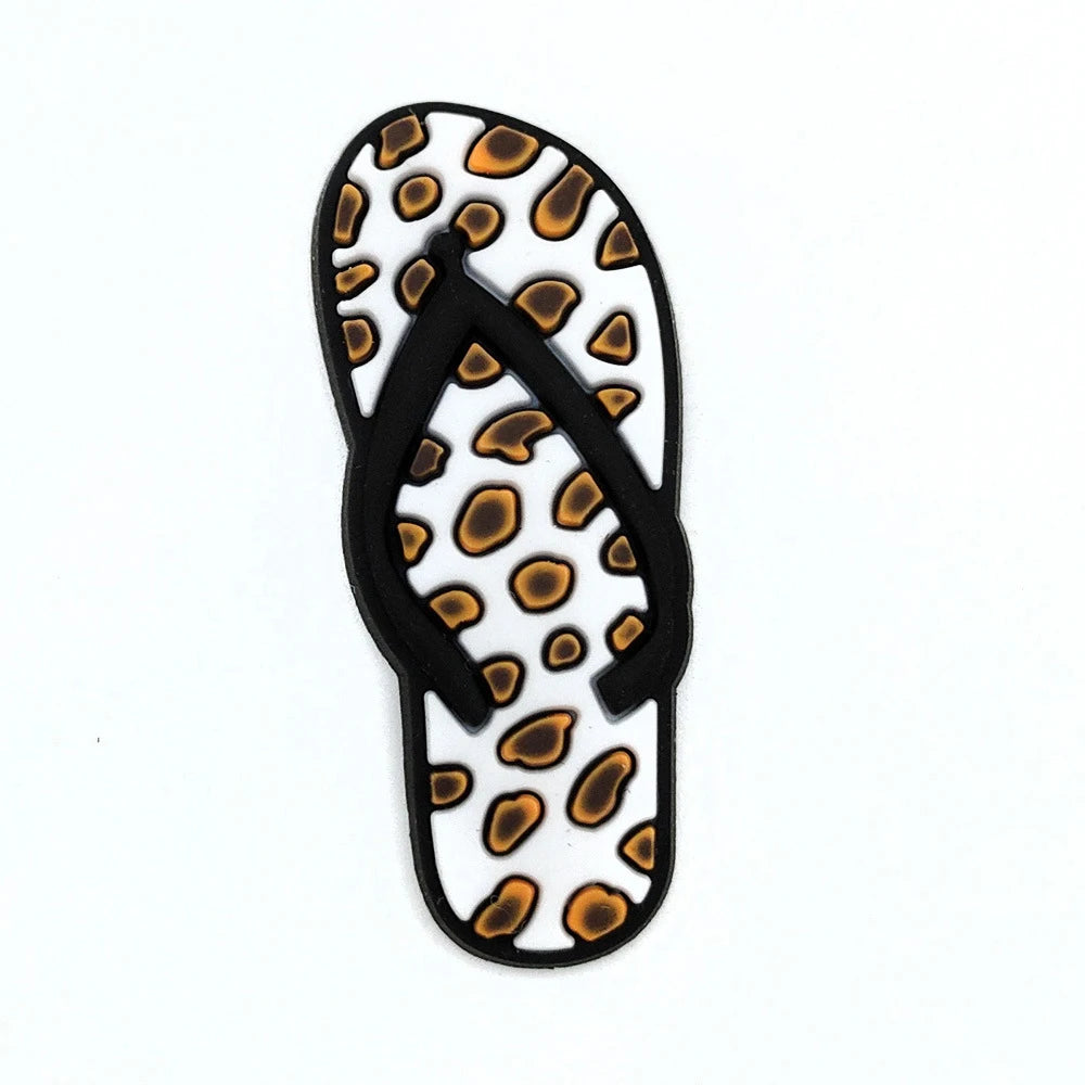 Cute Leopard Print Shoe Charms for Crocs - Fashion Accessories for Sandals & Shoes - Perfect Gift for Women & Girls - Great for Parties, Beach Outfits and Everyday Style