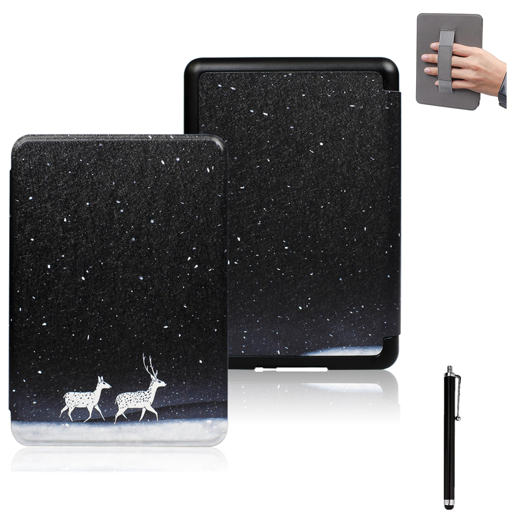 Premium Lightweight Kindle Paperwhite 10th Generation Case (2018 Model PQ94WIF) with Hand Strap & Auto Sleep/Wake - Perfect for Reading at Home, Travel, and Daily Commute