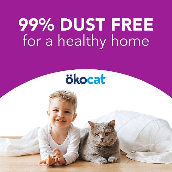 ökocat Original Less Mess Wood Cat Litter - 14lb Natural Pine Pellet Litter for Odor Control | Low Tracking & Dust-Free | Ideal for Multi-Cat Homes & Small Spaces