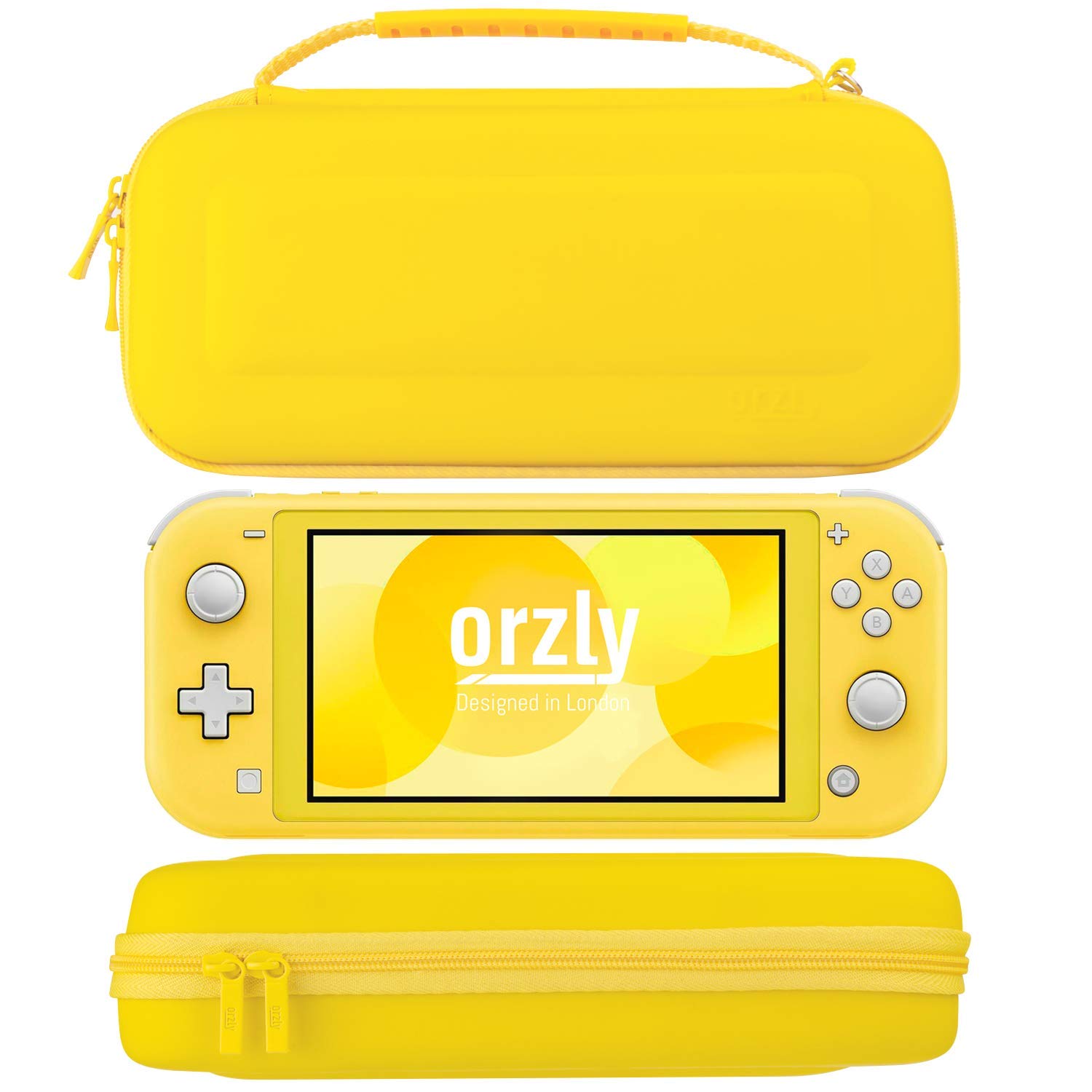 Orzly Protective Hard Shell Travel Carry Case for Nintendo Switch Lite - Portable Storage for Accessories & Game Cartridges | Perfect for Gaming On-The-Go & Travel Protection
