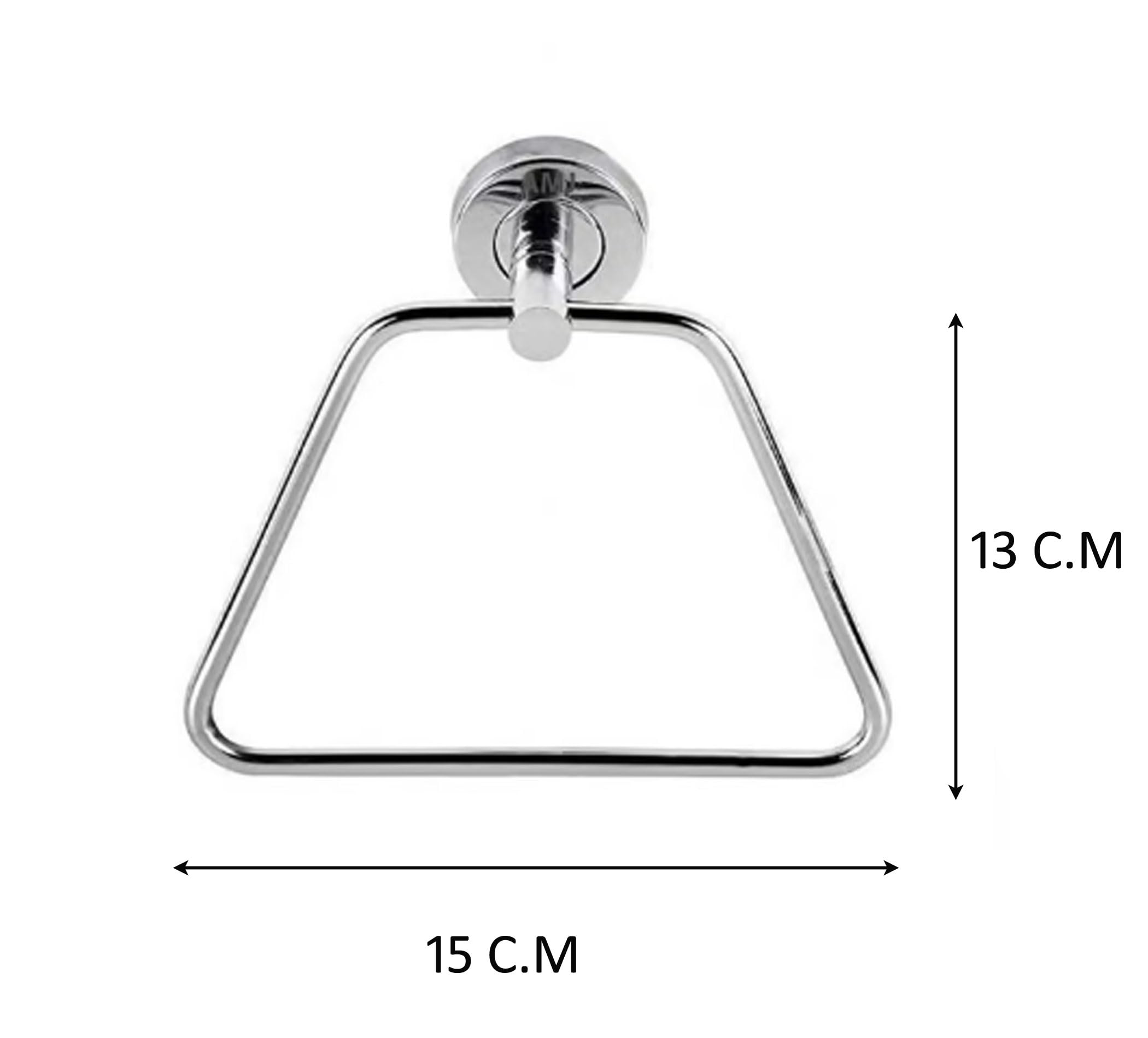 BHANMATI Stainless Steel Towel Ring & Soap Holder Set - Chrome Finish for Kitchen & Bathroom Accessories - Includes Mounting Screws (2-Pack) - Perfect for Modern Home, Restaurant, and Hotel Decor