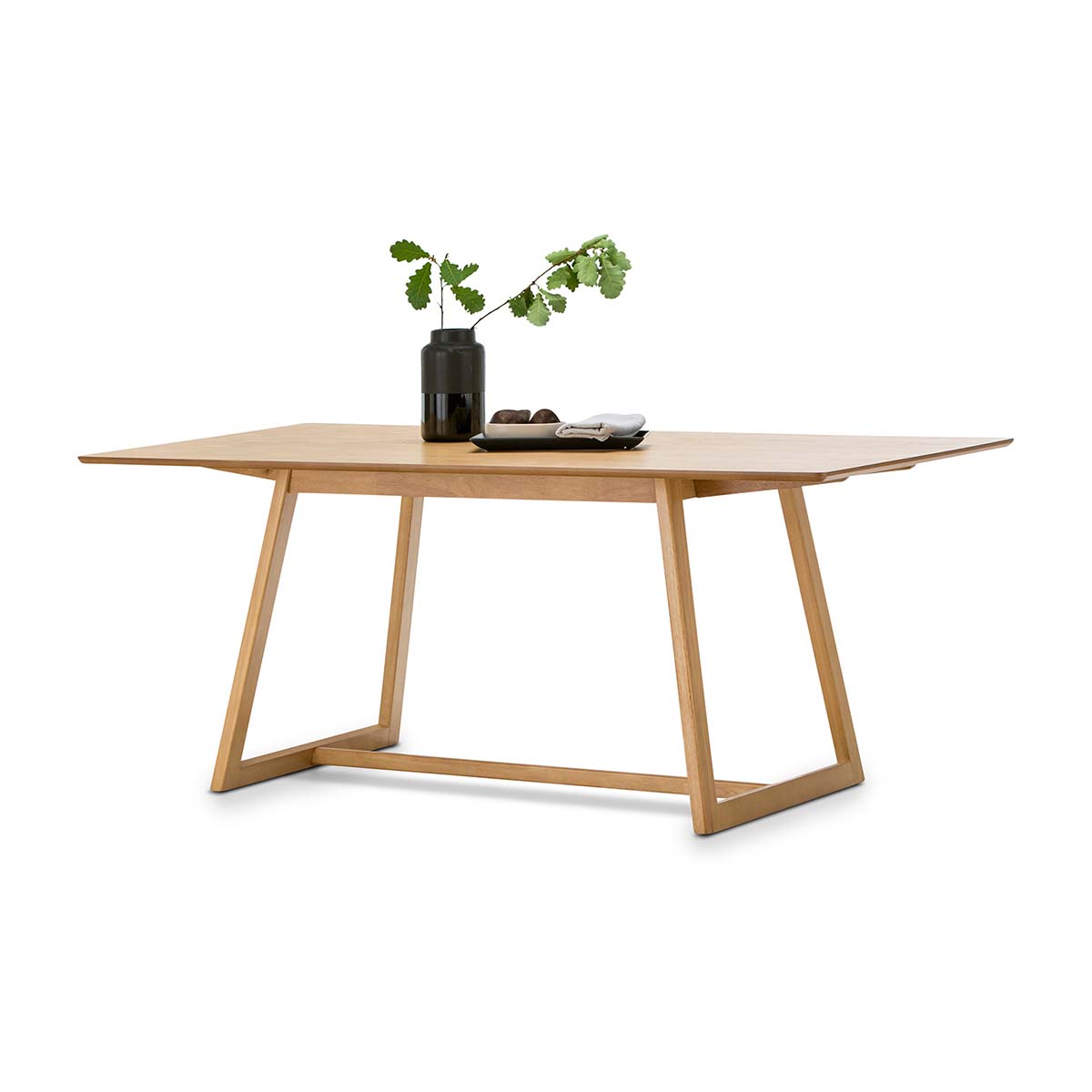 Modern Rectangular Dining Table 180cm - Solid Wood Farmhouse Style for Kitchen & Dining Room - Perfect for Family Gatherings & Dinner Parties