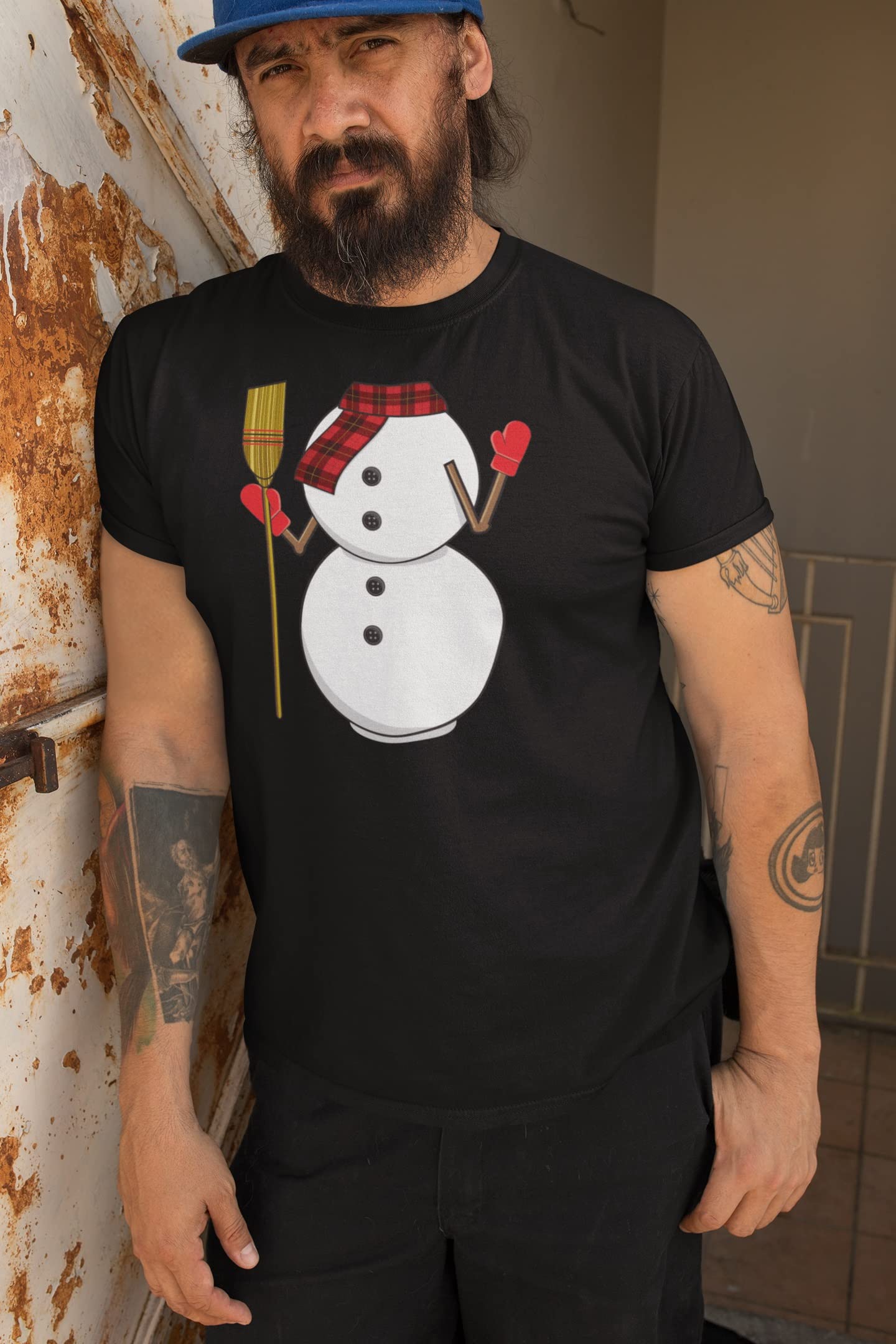 Funny Snowman Body Costume Adult T-Shirt for Christmas Party & Holiday Costume Events - Perfect for Winter Festivals, Ugly Sweater Parties & Family Gatherings