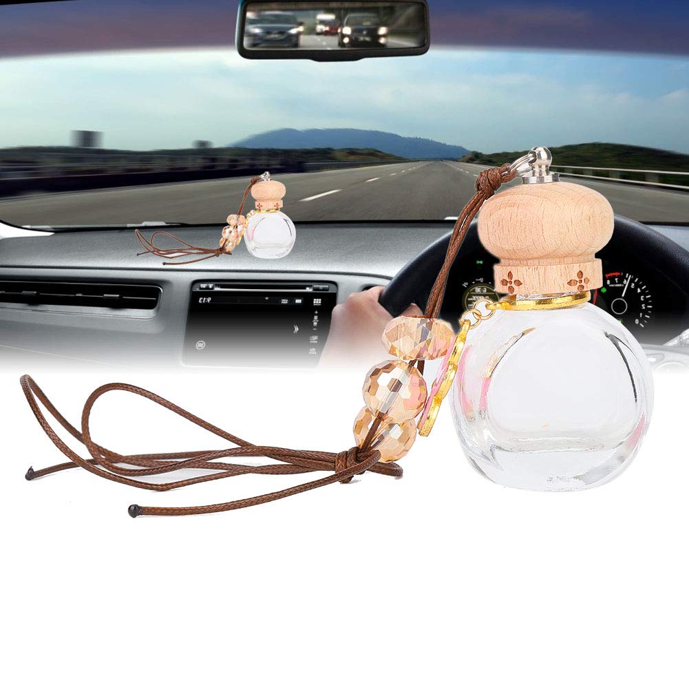 Refillable Hanging Perfume Bottle for Car & Home - Essential Oil Diffuser, Car Air Freshener Pendant - Perfect for Vehicles, Offices, and Living Spaces