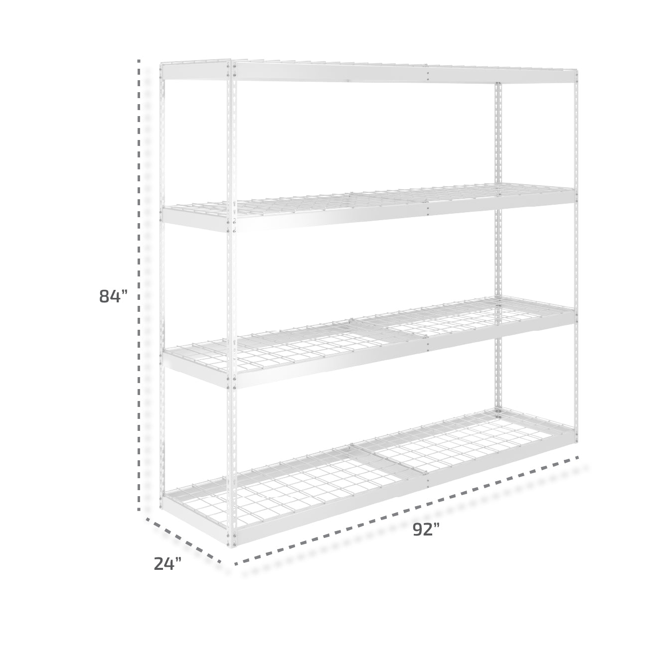 Heavy Duty Garage Shelving Unit 24 x 92 x 84 Inches - Industrial Strength Metal Storage Rack for Garage, Basement & Warehouse Organization
