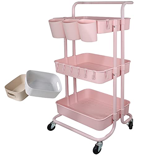 Pink 3 Cup+8 Hook+2 Storage Box