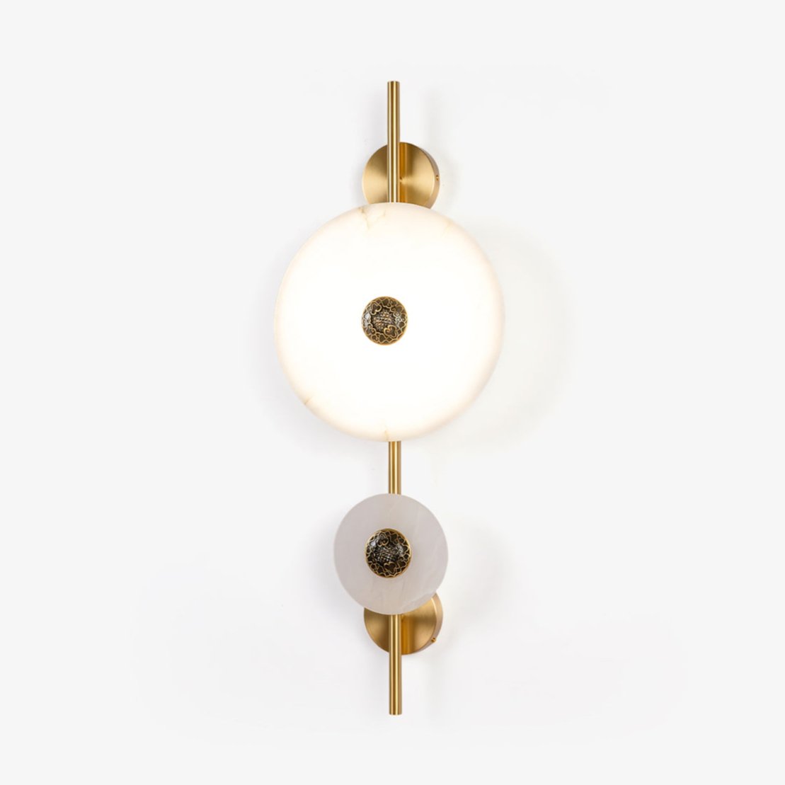 Alabaster Eclipse Wall Light - Modern Minimalist Sconce for Bedroom, Living Room & Hallway Lighting