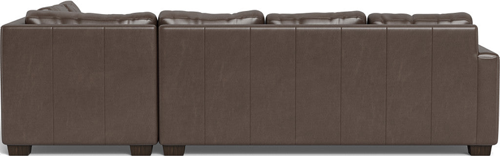 Track 121 Genuine Leather Right Chaise Sleeper Sectional Sofa - Modern Living Room Furniture for Small Spaces & Apartments