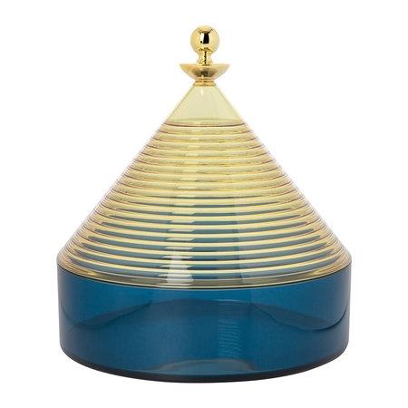 Trullo Yellow and Blue Handmade Ceramic Vase - Perfect for Home Decor, Wedding Centerpieces, and Gift Giving