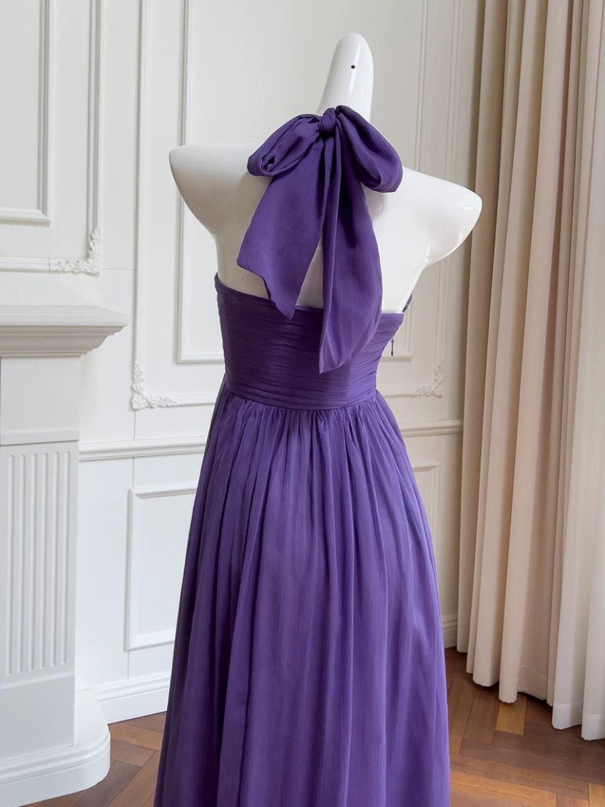 Elegant Purple Halter Prom Dress - A-Line Chiffon Evening Gown J6566 for Homecoming, Formal Events & Special Occasions