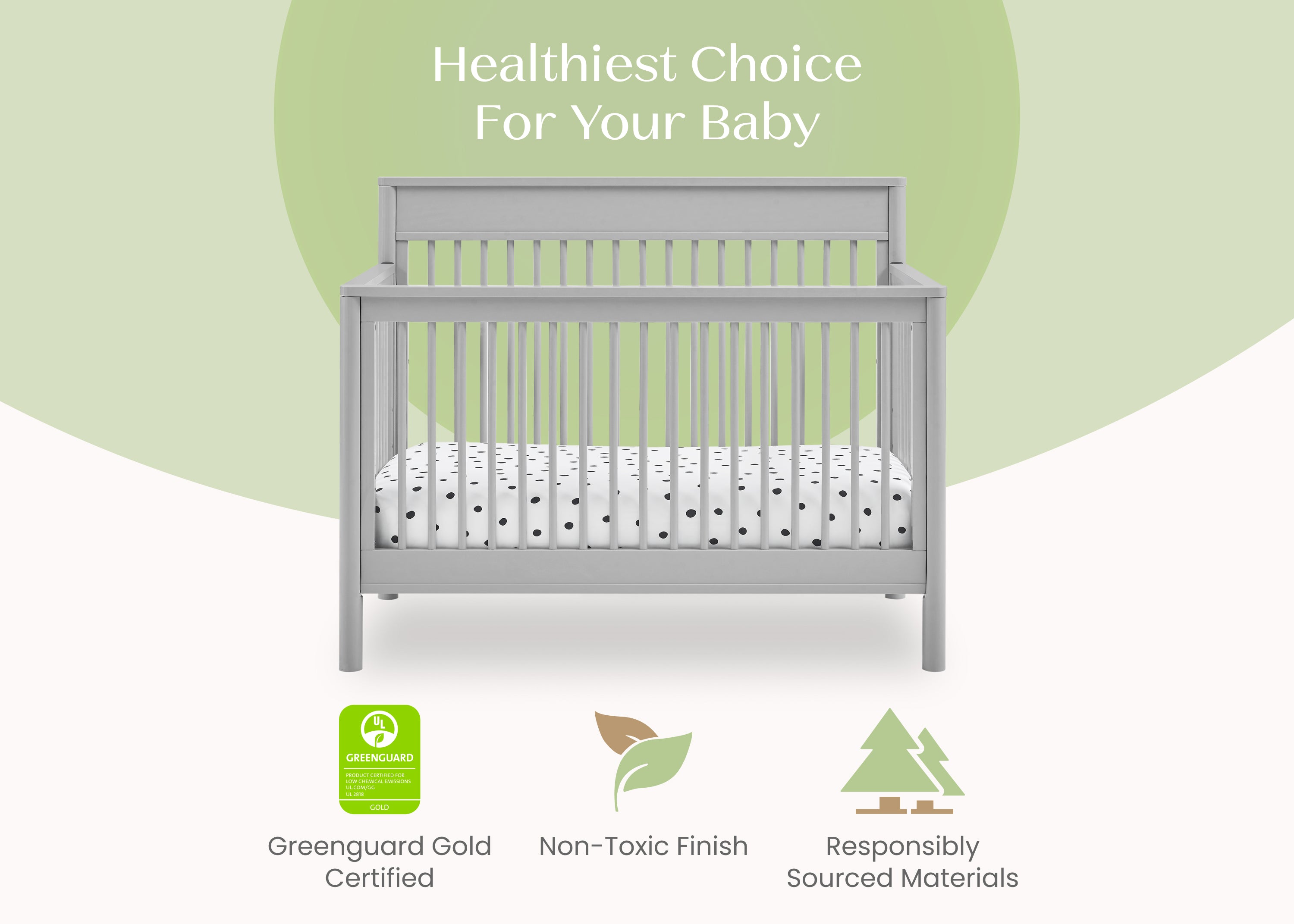 Remy 6-in-1 Convertible Baby Crib - Toddler Bed, Daybed & Full-Size Bed | Safe & Durable Nursery Furniture for Newborn to Adult | Perfect for Nursery, Bedroom & Guest Room