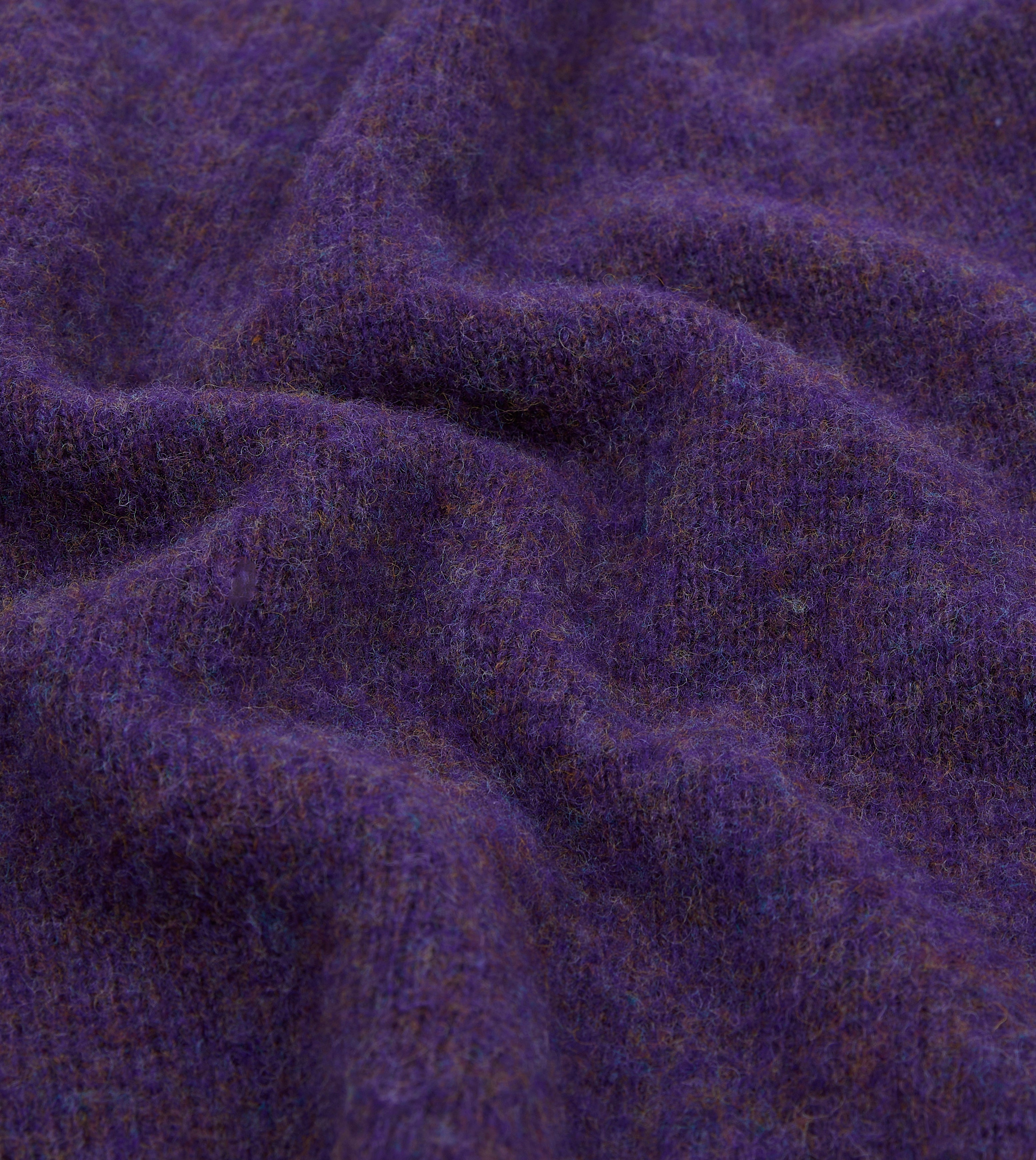 Soft Lavender Brushed Shetland Wool Crew Neck Sweater for Women - Cozy Winter Pullover for Casual Wear & Office Outfits