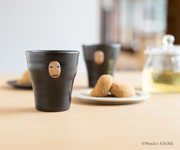 No Face Cup from Spirited Away - Handmade Shigarayaki Ceramic Tea Cup, Studio Ghibli Collectible | Perfect for Tea Ceremonies, Anime Fans & Home Decor