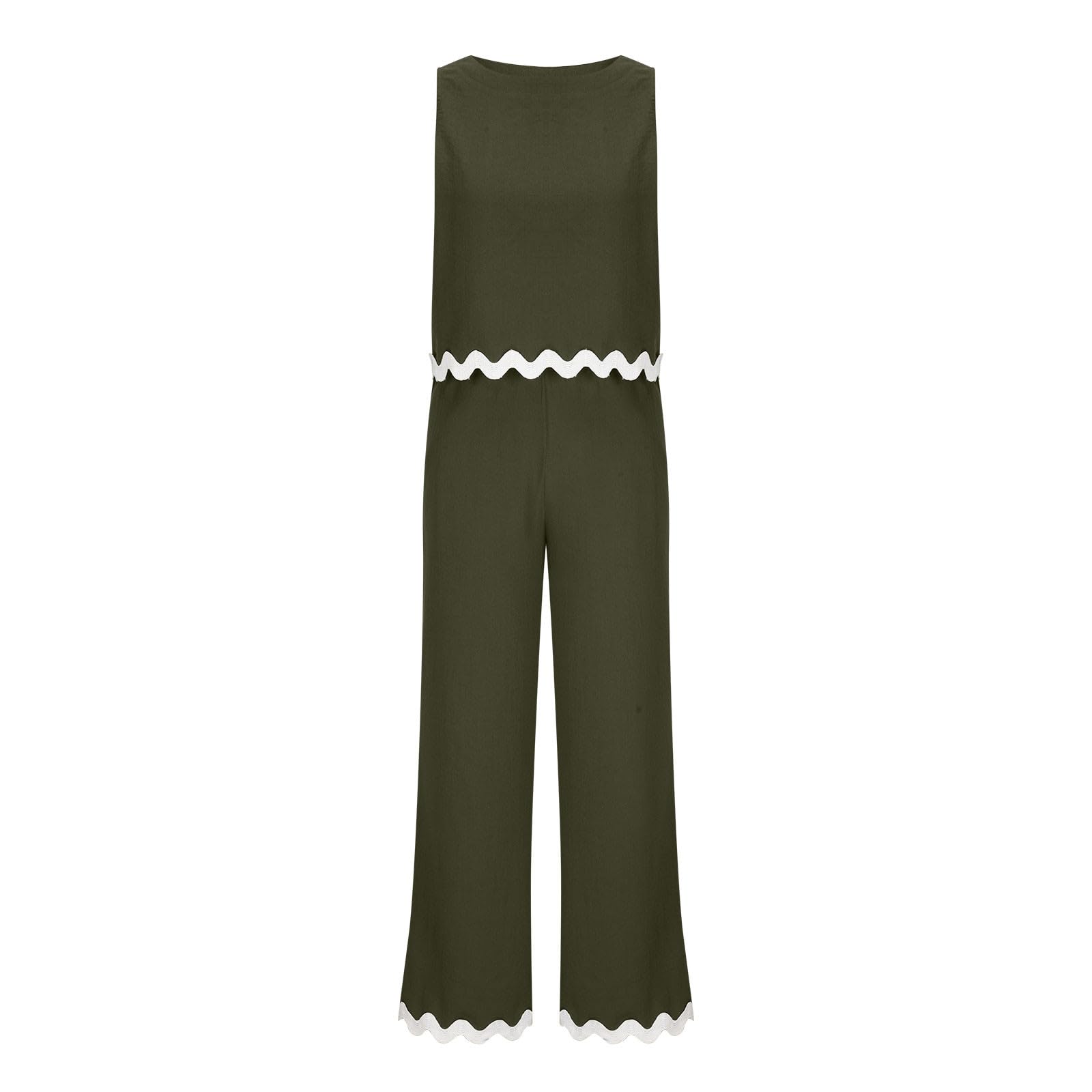 Women's 2-Piece Linen Matching Set - Summer Casual Outfit & Resort Wear | Breathable Comfort for Beach Vacation, Brunch Dates & Summer Travel 2024