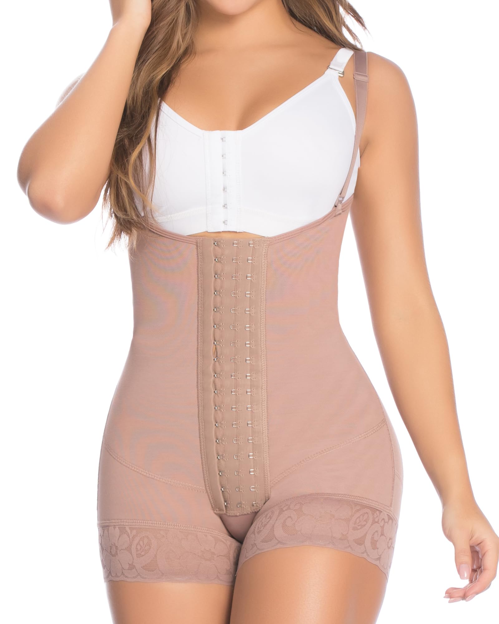 High Compression Strapless Faja Body Shaper 066 - Colombian Shapewear for Tummy Control & Waist Training | Postpartum Recovery & Tummy Tuck Garment for Women