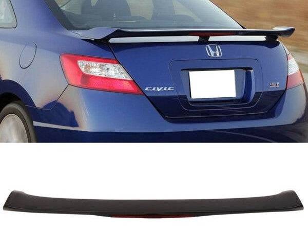 2006-2011 Honda Civic Coupe 2-Door Unpainted Rear Spoiler Wing with LED Brake Light - Perfect for Car Enthusiasts & Street Racing Style Upgrades