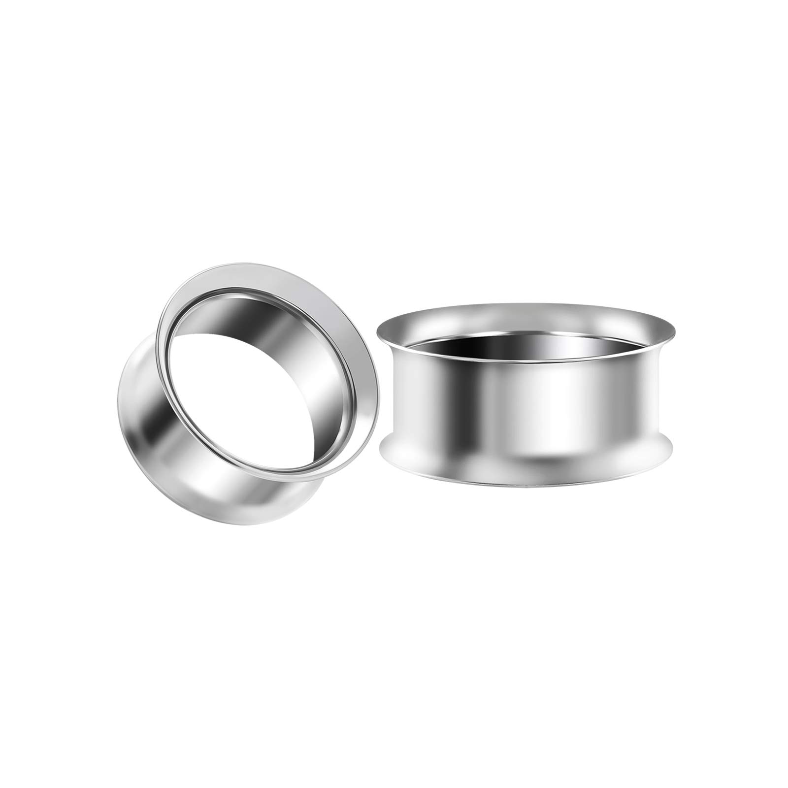 316L Surgical Steel Double Flared Saddle Ear Plugs - Professional Stretcher Jewelry for Ear Lobes & Piercings - Perfect for Gauging, Stretching & Everyday Wear