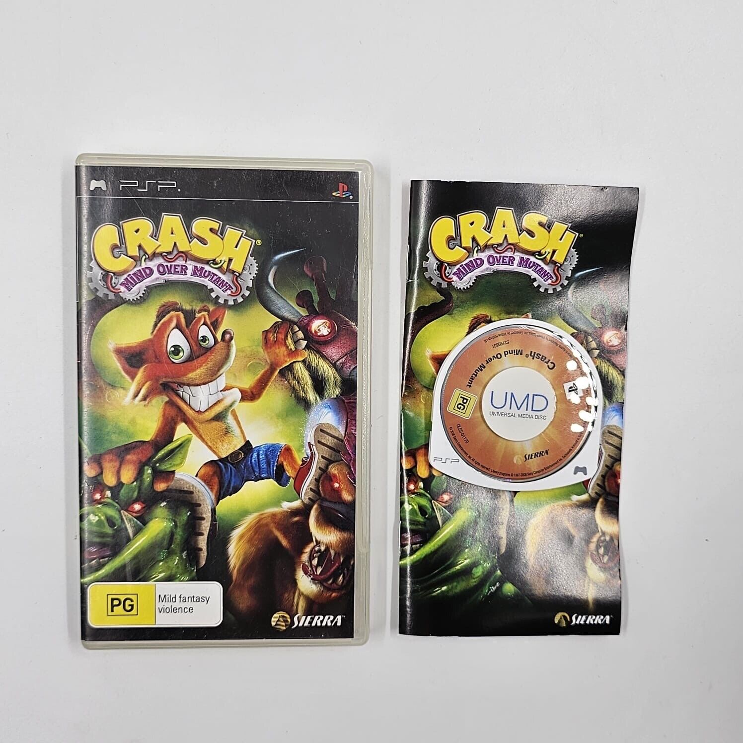 Crash Mind Over Mutant - PSP Playstation Portable Video Game with Manual - Action Adventure Game for Kids & Teens - Perfect for Travel & On-the-Go Gaming