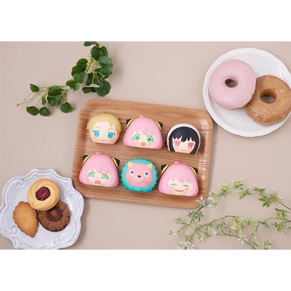 Megahouse Spy x Family Fluffy Squeeze Bread Plush Toy Complete Set - Cute Anime Collectible for Fans, Home Decor & Gift
