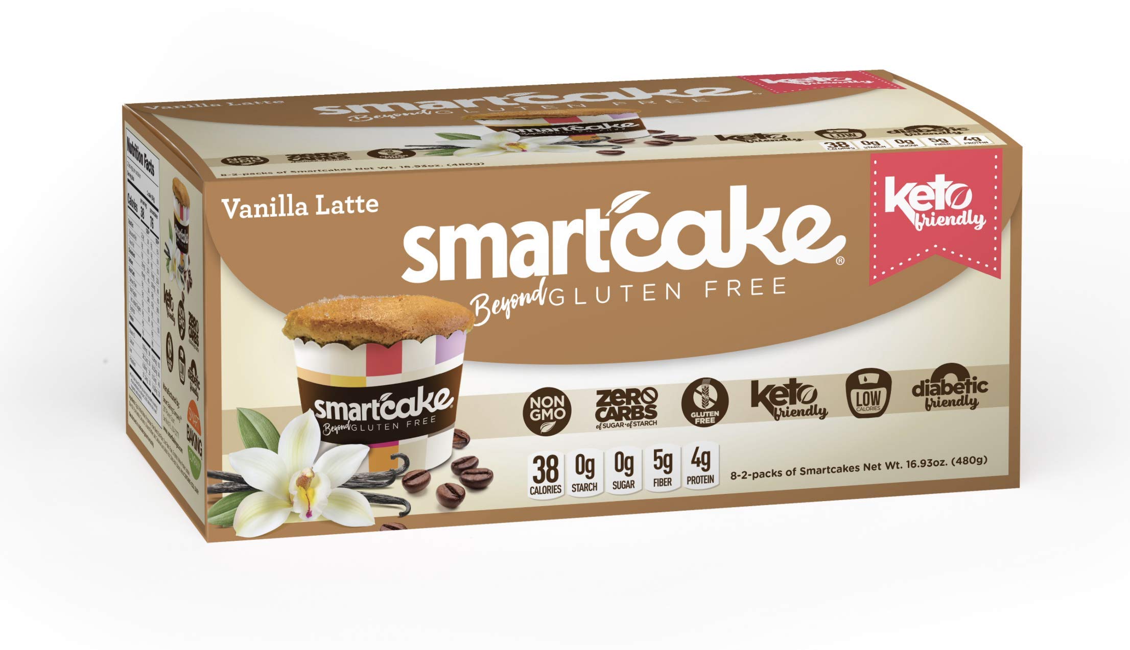 Smart Baking Company Smartcake - Sugar Free, Gluten Free, Low Carb Keto Dessert | Healthy Snack for Weight Loss & Diabetic Diet | Perfect for Office, Travel & Home Treats