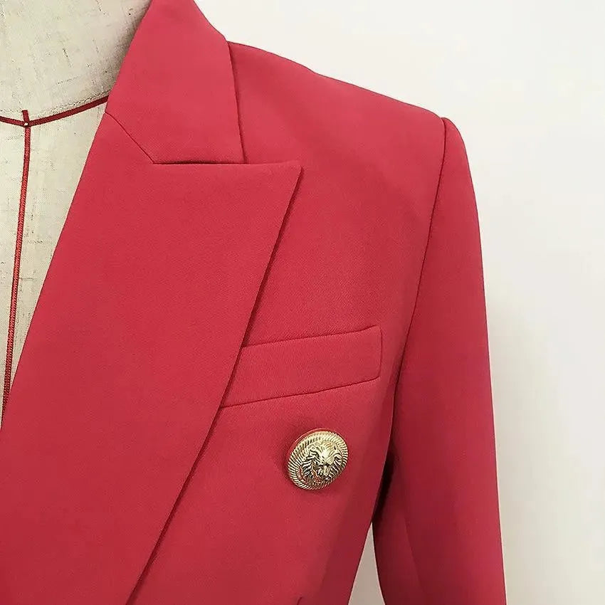 Coral Red Blazer for Women - Casual Plain Solid Jacket | Office Wear, Date Night & Business Attire