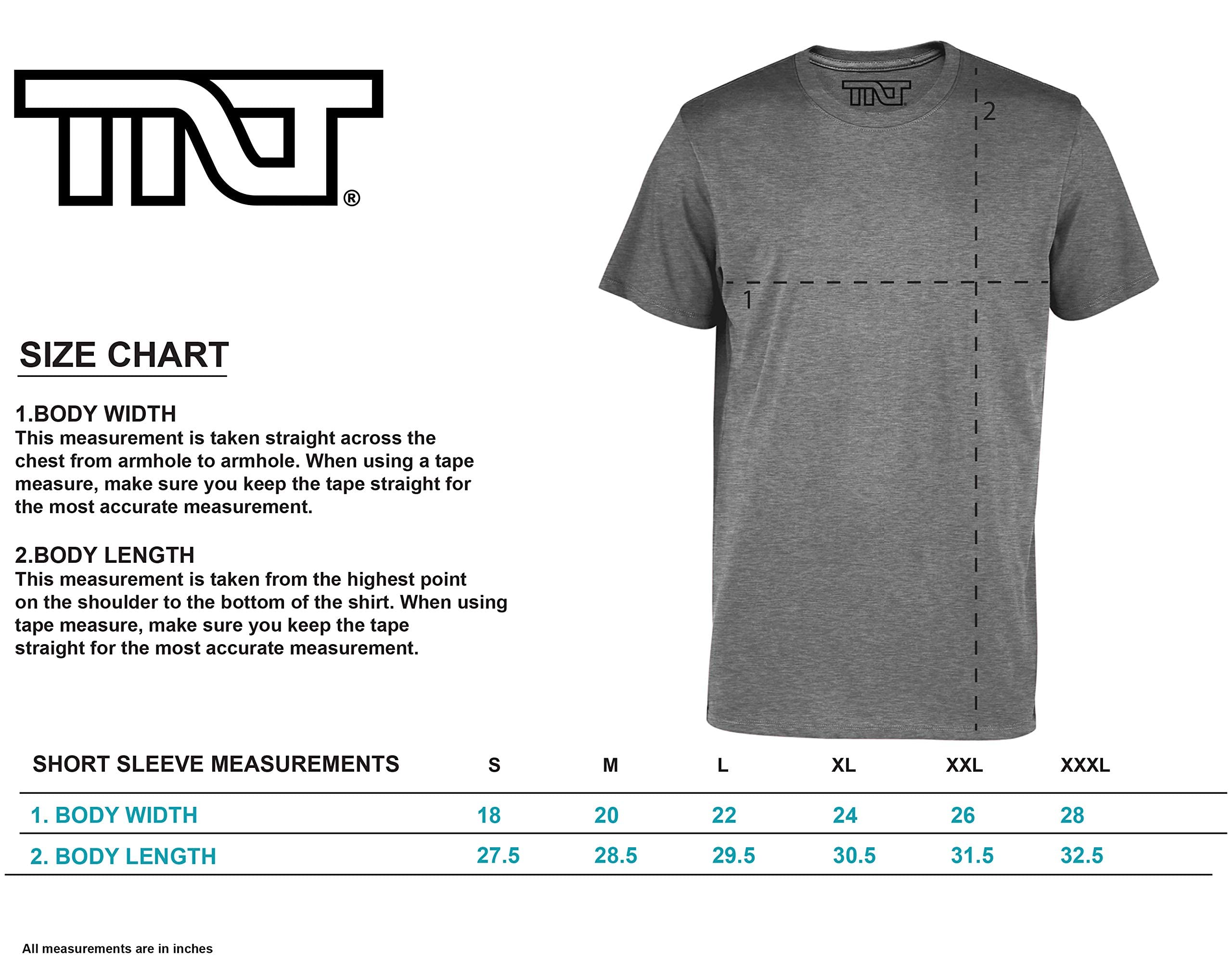 TNT Men's Short Sleeve Casual Tri-Blend T-Shirt - Soft Breathable Cotton Blend Tee for Everyday Wear, Gym & Outdoor Activities